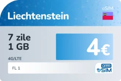 eSIM Liechtenstein 7 zile 1 GB