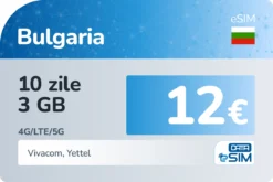 eSIM Bulgaria 10 zile 3 GB
