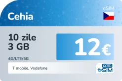eSIM Cehia 10 zile 3 GB