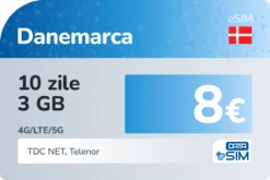 eSIM Danemarca 10 zile 3 GB