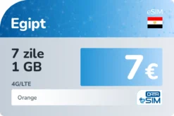 eSIM Egipt 7 zile 1 GB