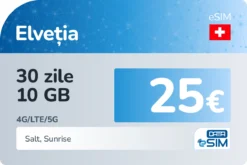 eSIM Elveția 30 zile 10 GB