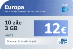 eSIM Europa 10 zile 3 GB