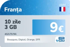eSIM Franța 10 zile 3 GB