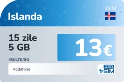 eSIM Islanda 15 zile 5 GB