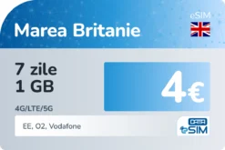 eSIM Marea Britanie 7 zile 1 GB