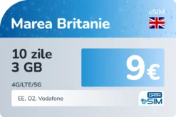 eSIM Marea Britanie 10 zile 3 GB
