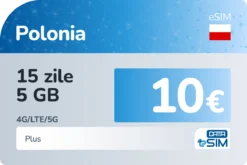 eSIM Polonia 15 zile 5 GB