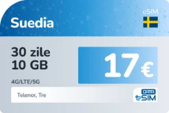 eSIM Suedia 30 zile 10 GB