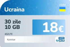 eSIM Ucraina 30 zile 10 GB