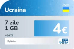 eSIM Ucraina 7 zile 1 GB