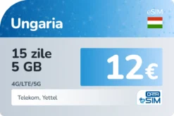 eSIM Ungaria 15 zile 5 GB