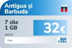 eSIM Antigua și Barbuda 7 zile 1 GB