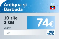 eSIM Antigua și Barbuda 10 zile 3 GB