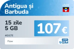 eSIM Antigua și Barbuda 15 zile 5 GB