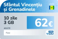 eSIM Sfântul Vincențiu și Grenadinele 10 zile 3 GB