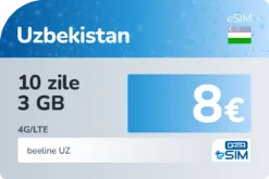 eSIM Uzbekistan 10 zile 3 GB