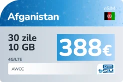 eSIM Afganistan 30 zile 10 GB