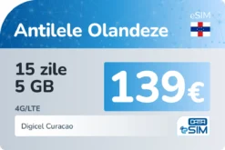 eSIM Antilele Olandeze 15 zile 5 GB
