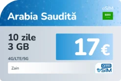 eSIM Arabia Saudită 10 zile 3 GB