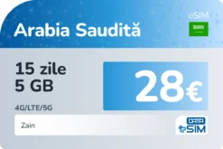 eSIM Arabia Saudită 15 zile 5 GB