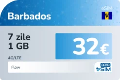 eSIM Barbados 7 zile 1 GB