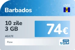 eSIM Barbados 10 zile 3 GB