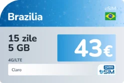 eSIM Brazilia 15 zile 5 GB