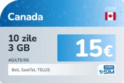 eSIM Canada 10 zile 3 GB