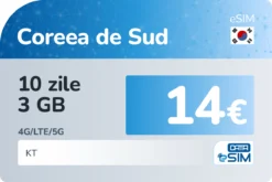 eSIM Coreea de Sud 10 zile 3 GB
