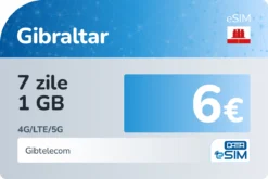 eSIM Gibraltar 7 zile 1 GB