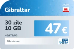 eSIM Gibraltar 30 zile 10 GB