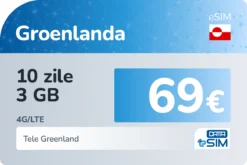 eSIM Groenlanda 10 zile 3 GB
