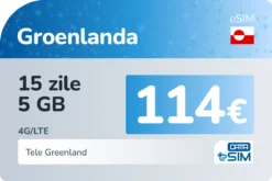 eSIM Groenlanda 15 zile 5 GB