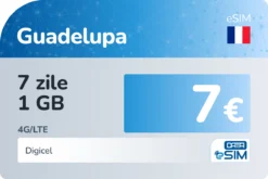 eSIM Guadelupa 7 zile 1 GB