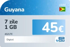 eSIM Guyana 7 zile 1 GB