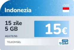 eSIM Indonezia 15 zile 5 GB