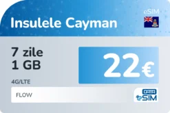 eSIM Insulele Cayman 7 zile 1 GB