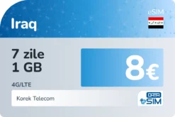 eSIM Irak 7 zile 1 GB