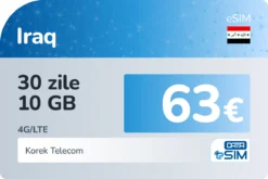 eSIM Irak 30 zile 10 GB