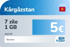 eSIM Kârgâzstan 7 zile 1 GB