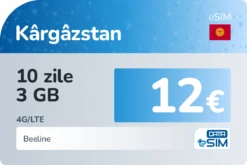 eSIM Kârgâzstan 10 zile 3 GB