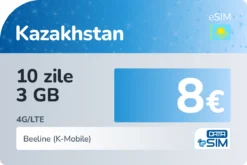eSIM Kazahstan 10 zile 3 GB