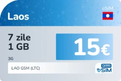 eSIM Laos 7 zile 1 GB