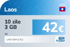 eSIM Laos 10 zile 3 GB