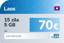 eSIM Laos 15 zile 5 GB