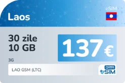 eSIM Laos 30 zile 10 GB