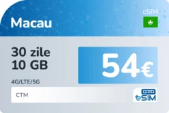 eSIM Macau 30 zile 10 GB