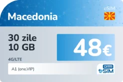 eSIM Macedonia de Nord 30 zile 10 GB