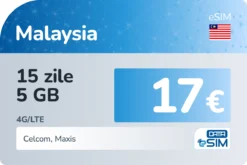 eSIM Malaysia 15 zile 5 GB